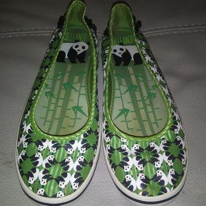Keds Eleanor green panda flats, US size 6